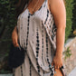 Plus Size Tie Dye Spaghetti Strap Mini Dress