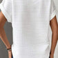 Checkered Textured Bat Sleeve T Shirt