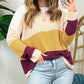 Multicolor Colorblock Striped Sweater