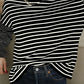 Stripe Patchwork Loose Long Sleeve Tee