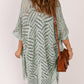 Loose Knitwear Kimono with Slits