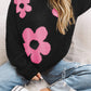 Big Flower Pattern Knit Sweater