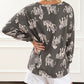 Lively Tiger Print Casual Sweatshirt