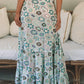 Boho Floral Print Maxi Skirt
