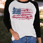 American Flag Raglan Long Sleeve Graphic T Shirt