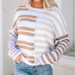 Blocked Drop Shoulder Slouchy Sweater