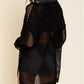 Fishnet Hollow-out Long Sleeve Beach Cover up