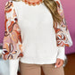 Floral Patch Bishop Sleeve Sweater
