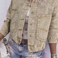 Rivet Studded Pocketed Denim Jacket