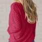 Solid Textured Thumbhole Sleeve Top
