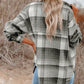 Plaid Flap Pockets Shacket