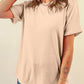 Casual Plain Crew Neck Tee