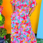 Plus Size Floral Smocked Puff Sleeve Maxi Dress
