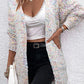 Multicolor Confetti Open Front Knit Cardigan