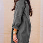 Buttoned Long Sleeve Denim Mini Dress