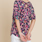 Crisscross Back Floral Blouse