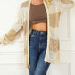 Two-tone Stripes Frayed Trim Lightweight Cardigan