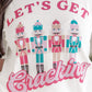 Lets Get Cracking Print Christmas Crewneck T Shirt