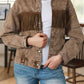 Rhinestone Fringed Cowgirl Fashion Denim Jacket