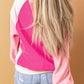 Colorblock Long Sleeve Pullover Fleece Sweatshirt