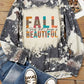 FALL BEAUTIFUL Leopard Monogram Bleached Top