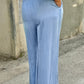 Casual Wide Slit Leg High Waist Loose Plus Size Jeans