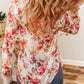 Vibrant Floral Print Chest Pocket Shirt