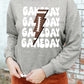 GAME DAY Lightning Rugby Football Print Pullover Sweatshirt