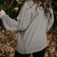 Ribbed Side Pockets Long Sleeve Plus Size Top