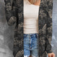 Wild Tiger Print Button Front Cardigan