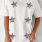 Sequin American Flag Star Graphic Tunic T Shirt