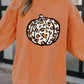 Pumpkin Graphic Corded Sweatshirt