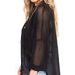 Sheer Openwork Bracelet Sleeve Kimono
