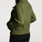 Zip Stand Neck Kangaroo Pocket Sweatshirt