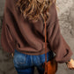 Color Block Exposed Seam Loose Fit Sweater