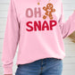 OH SNAP Gingerbread Man Christmas Pullover Sweatshirt