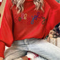 Christmas Holly Jolly Tinsel Graphic High Neck Sweater