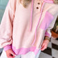 Corded Colorblock Patchwork Plus Size Hoodie