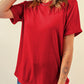 Casual Plain Crew Neck Tee