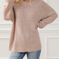 Rolled Round Neck Drop Shoulder Sweater