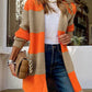 Colorblock Ribbed Knit Cardigan
