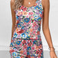Floral Print Tank and Shorts Lounge Set