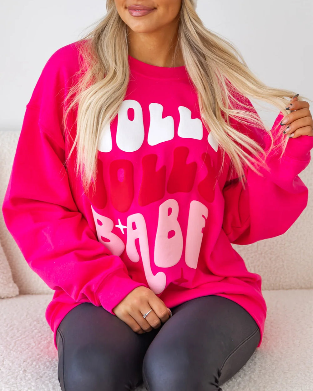 Holly Jolly Babe Graphic Oversized Sweatshirt