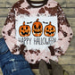 Tie-Dye Pumpkin HAPPY HALLOWEEN Graphic Top