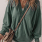 Casual V Neck Drawstring Hoodie