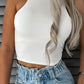 Crew Neck Cropped Tank Top