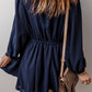 Solid Chest Pockets Tunic Shirt Mini Dress