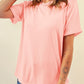 Casual Plain Crew Neck Tee
