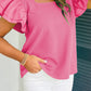 Flutter Sleeve Square Neck Top