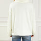 Expose Seam Turtle Neck Side Slit Oversized Sweater